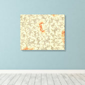  Roze Grijs Botanische Bloemen Canvas Afdruk (Insitu (Houten vloer))