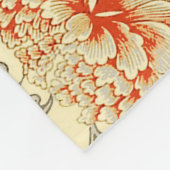  Roze Grijs Botanische Bloemen Fleece Deken (Hoek)