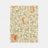  Roze Grijs Botanische Bloemen Fleece Deken (Voorkant)