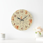  Roze Grijs Botanische Bloemen Grote Klok (Huis)