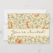  Roze Grijs Botanische Bloemen Kaart (Voorkant)