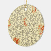 Roze Grijs Botanische Bloemen Keramisch Ornament (Links)