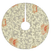  Roze Grijs Botanische Bloemen Kerstboom Rok (Voorkant)