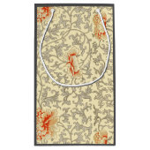  Roze Grijs Botanische Bloemen Klein Cadeauzakje (Achterkant)