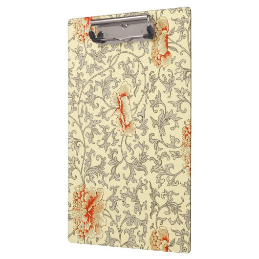  Roze Grijs Botanische Bloemen Klembord (Links)