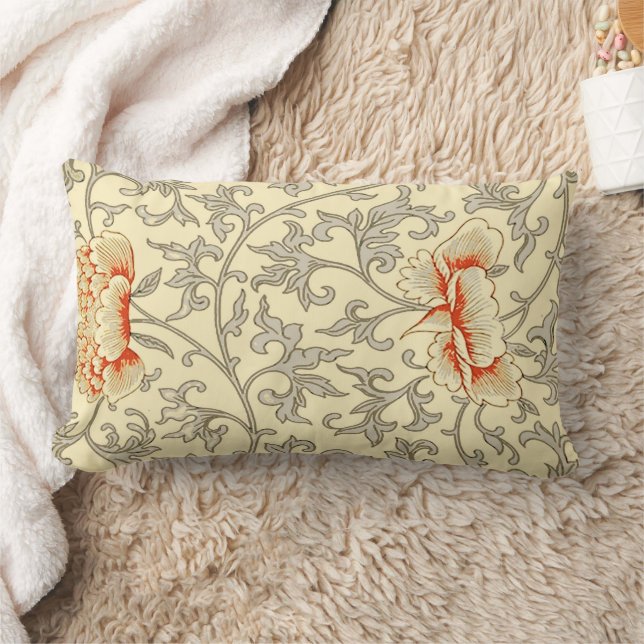  Roze Grijs Botanische Bloemen Kussen (Deken)