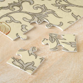  Roze Grijs Botanische Bloemen Legpuzzel (Zijkant)