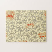  Roze Grijs Botanische Bloemen Legpuzzel (Horizontaal)