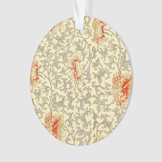  Roze Grijs Botanische Bloemen Ornament (voorkant)