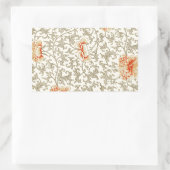  Roze Grijs Botanische Bloemen Rechthoekige Sticker (Tas)