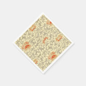 Roze Grijs Botanische Bloemen Servetten (Hoek)