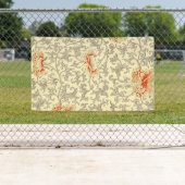  Roze Grijs Botanische Bloemen Spandoek (Insitu)