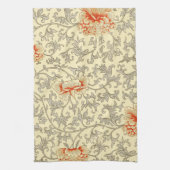  Roze Grijs Botanische Bloemen Theedoek (Verticaal)