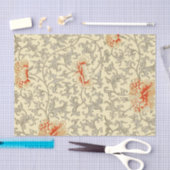  Roze Grijs Botanische Bloemen Tissuepapier (Craft)