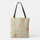 Roze Grijs Botanische Bloemen Tote Bag (Achterkant)