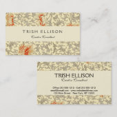  Roze Grijs Botanische Bloemen Visitekaartje (Voorkant / Achterkant)