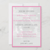 Roze/Grijs Bruidsmeisje lunch brunch Kaart (Voorkant)