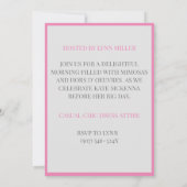 Roze/Grijs Bruidsmeisje lunch brunch Kaart (Achterkant)