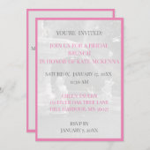 Roze/Grijs Bruidsmeisje lunch brunch Kaart (Voorkant / Achterkant)