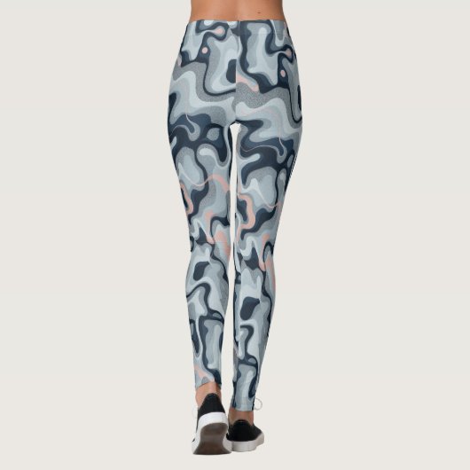Roze Grijs Camo Flex Leggings (Achterkant)