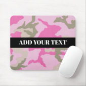 Roze Grijs Camo Militaire Patroon Muismat (Met muis)