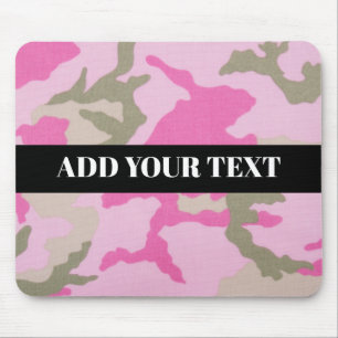 Roze Grijs Camo Militaire Patroon Muismat