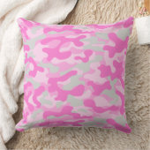 Roze Grijs Camouflagepatroon  Kussen (Deken)