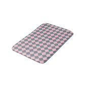 Roze Grijs Checker Diamant Patroon Badmat (Gekanteld)