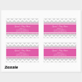 Roze Grijs Chevron Baby shower Favor Stickers (Vel)