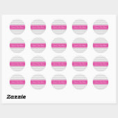 Roze Grijs Chevron Baby shower Favor Stickers (Vel)