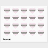 Roze Grijs Chevron Baby shower Favor Stickers (Vel)