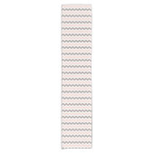 Roze & Grijs Chevron Tafelloper (Voorkant)