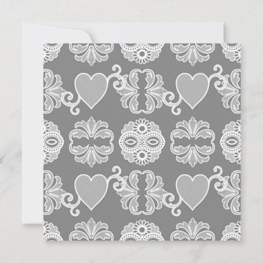 Roze & Grijs  Chic Baby shower Uitnodiging (Achterkant)