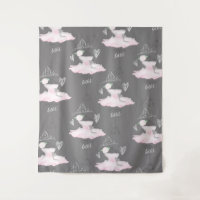 Roze & Grijs Couture Ballerina Meisjes Slaapkamer