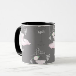 Roze & Grijs Couture Ballerina Meisjes Whimsical C Mok