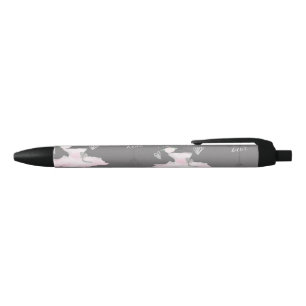 Roze & Grijs Couture Ballerina Meisjes Whimsical S Zwarte Inkt Pen