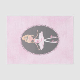 Roze & Grijs Couture Ballerina Verjaardagsfeestje Tissuepapier