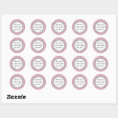Roze Grijs  Custom Canning Jar Craft Label (Vel)