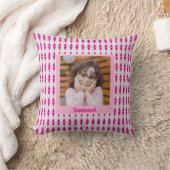 Roze Grijs Custom Photo Kussen (Deken)