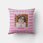 Roze Grijs Custom Photo Kussen (Achterkant)