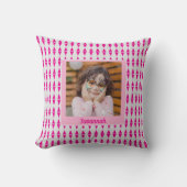 Roze Grijs Custom Photo Kussen (Voorkant)
