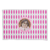 Roze Grijs Custom Photo Kussensloop (Voorkant)