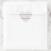 Roze Grijs Damask Baby shower Favor Stickers (Tas)
