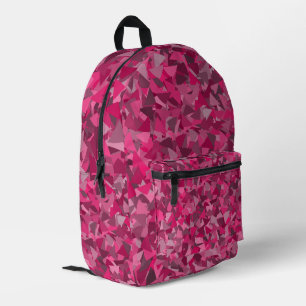 Roze Grijs Driehoek Patroon Bedrukte Rugzak