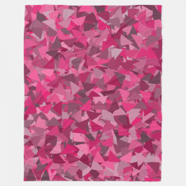 Roze Grijs Driehoek Patroon Fleece Deken