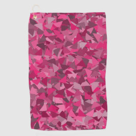 Roze Grijs Driehoek Patroon Golfhanddoek