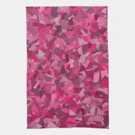 Roze Grijs Driehoek Patroon Theedoek