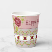 Roze grijs en bloemig