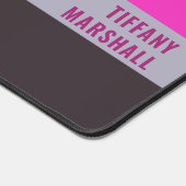 Roze grijs en donker gedempt Paarse streepjespatro Bureaumat (Hoek)