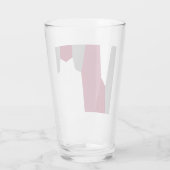 Roze grijs en wit Abstract Glas (Achterkant)